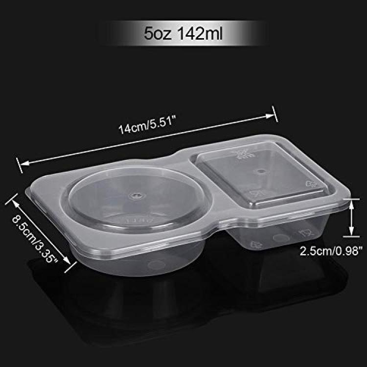 60ML Plastic Food Containers with lids Small Takeaway Freezer Safe