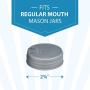 reCAP Mason Jars Lid FLIP Cap, Regular Mouth, Silver ? 4 Pack ? BPA-Free, American Made Ball Mason Jar Lids for Preparing, Serving and Storage, Spill Proof and Made with Safe, No-Break Materials