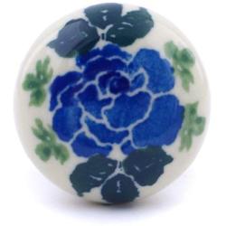 Polish Pottery 1?-inch Drawer Pull Knob Made by Ceramika Artystyczna (Floral Spring Theme) + Certificate of Authenticity