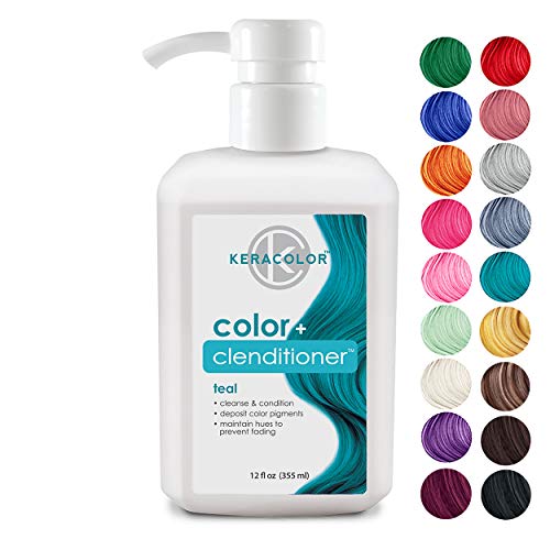 Keracolor Clenditioner Hair Dye (18 Colors) Depositing Color Conditioner Colorwash, Semi Permanent, Vegan and Cruelty-Free, 12 fl. Oz