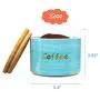 Enjoliveurs de Grande Taille avec Couvercle en Bambou - Jeu de Céramiques pour Cuisine qui S'empilent avec 3 Cuillères Inclus – Enjoliveur de Cuisine Empilable pour Café, Sucre, Thé - 32oz/Enjoliveur