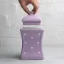 Bocal en céramique artisanal violet et blanc motifs pois 900ml / 31.5oz avec couvercle | Bocal de cuisine, bocal à biscuits, cadeau d’amitié.