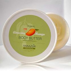 Organic Body Butter Amazing Mango ANNAZUR, For Women - Organic & 100% Pure, Dry Skin Moisturizer For All Skin Types