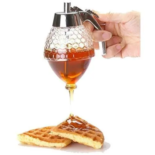 Honigflasche Behälter Bienen Tropfen-Dosierer Topfhalter Becher Küchenzubehör – Honigflaschenbehälter, Bienen-Tropfen-Dispenser, Topfhalterung, Becher, Küchenzubehör