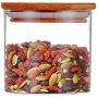 WANGLX ST Wood Lid Food Storage Tank Dried Fruit Bottle Good Sealing Heat-Resistant Borosilicate Glass Sealed Cans Dried Fruit Sealed Bottle Storage Jar