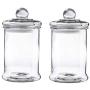 0.7 Gal Glass Apothecary Jar 6.2X11.2 Inch Canister Set with Ball Lid, 2-Piece Set