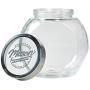 Tilted Glass Canister Set of 2 Jars