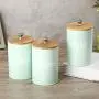 Canisters Storage Jars Sevenmore 3Pcs Tea Sugar Coffee Canisters Storage Jars Kitchen Spice Container Empty Jar
