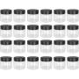 1oz Containers with Lids (24Pack) Lip Scrub/Gloss Containers, Empty 1 oz Jars 30G/30ml- Travel Cosmetic Containers w/Lids- Clear 1 Ounce Makeup Sample Container, Cream, Lotion, Liquid - BPA Free (24)