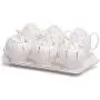 Kitchen seasoning box/Ceramic Condiment Storage Container with Pallet Salt jar Three-Piece Set