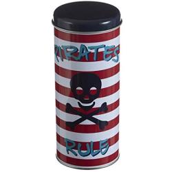 Premium Housewares Pirate Storage Canister, Multi-Colour, Round