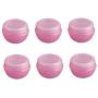 12PCS 5Gram 5ml Empty Durable Refillable Travel Cosmetic Sample Containers Plastic Candy Clolor Pot Jars Make up Face Cream Lip Balm Storage Containers Bottles with Screw Lid and Inner Pad (Pink)