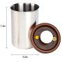 Vacuum Coffee Canister Stainless Steel Airtight Food Storage with Vacuum Sealed Containers Lids. Vacuum condition keep Food fresher 3~8x than normal sealed containers with lids, large,Silver,64oz.