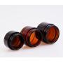 2PCS Amber Round Glass Jars with Inner Liners and black Lids Empty Refillable Containers for Cosmetics Creams Lotions Essential Oils (50g)