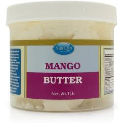 Raw Mango Butter - 100% Pure - Cold Pressed - Raw Mango Butter - Making Lip Balm - Lotion - Cream 1 lb Jar HalalEveryday ®