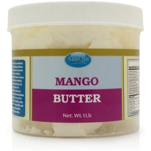 Raw Mango Butter - 100% Pure - Cold Pressed - Raw Mango Butter - Making Lip Balm - Lotion - Cream 1 lb Jar HalalEveryday ®