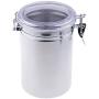 Anchor Stainless Steel Jar with Transparent Lid, Silicone Gasket, Lock Clamp - 60oz