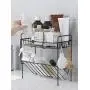 Étagère Multifonction 2 Étages, Noir – Organisateur de Cuisine, Salle de Bain, pour Épices, Bouteilles et Pots. Étagère Multifonction 2 Étages, Noir – Organisateur de Cuisine, Salle de Bain, pour Épices, Bouteilles et Pots.