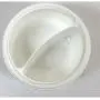 12 weiße Glaskonsolen 4 oz Kosmetikcreme Behälter Verpackung Hohlkappen Kunststoff