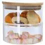1/2/3/4 Tier Stackable Glass Apothecary Jar Kitchen Candy Cookie Storage Containers with Lid Food Bulk Container Transparent,1 1/2/3/4 Tier Stackable Glass Apothecary Jar Kitchen Candy Cookie Storage Containers with Lid Food Bulk Container Transparent,1