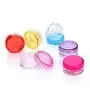 20 Stück 5 g Leere Kosmetik Probenbehälter Kunststoff Klare Kosmetikbehälter für Lidschatten, Nagelpulver, Schmuck, Lippenbalsam, Lippengloss, Creme, Lotion (10 Farben gemischt)