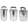 joyMerit Stainless Steel Thermal Storage Organizer Food Containers 3 Sizes - 2 Tier