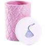 Quilted Kisses Canister, Pink, 5"