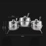 DUDDP Storage Spice lar set Stainless Steel Spice Jar Set Salt Sugar Seasoning Box Spice Container Condiment Pot Cruet Bottle Kitchen Cooking Tool