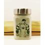 Stash Jar with Super Human and Pot Leaf Design - Smell Resistant, Air Tight, Food Grade Herb Storage, 3" Tall x 2" Wide - Perfect for Gifting