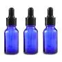 3Pcs Empty Refillable Blue Glass Perfume Essential Oil Dropper Bottles Cosmetic Sample Packing Storage Container Vial Pots With Glass Eye Dropper and Black Cap(30ml/1oz) 3Pcs Empty Refillable Blue Glass Perfume Essential Oil Dropper Bottles Cosmetic Sample Packing Storage Container Vial Pots With Glass Eye Dropper and Black Cap(30ml/1oz)