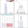 12 Pack Spray Bottles, 2oz/50ml Clear Empty Fine Mist Plastic Mini Travel Bottle Set, Small Refillable Liquid Containers with 4pcs Funnels 4pcs Plastic Eye Droppers and 2pcs Labels