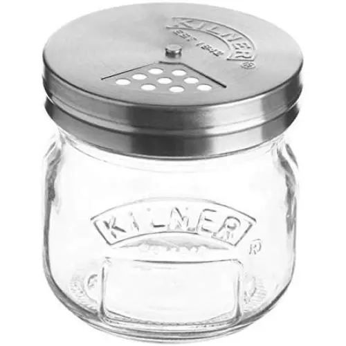 Kilner Lagerglas mit Schütten Deckel, zum Lagern und Servieren von Parmesan, getrockneten Kräutern und Streuseln, 8,5-Fluid-Unzen