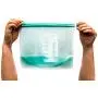 Silikonspeisebehälter - Set von 4 - Wiederverwendbare Silikon-Gefrierbeutel - Alternative zu Ziplock-Plastiktüten - Ziptop-Beutel für Sandwiches, Mittagessen, Snacks, Küche - Wiederverwendbare Behälter für Camping