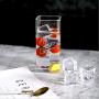 Schlanke Glas-Aufbewahrungsflasche, schickes nordisches Glasgefäß, schicke skandinavische Schreibtisch-Aufbewahrungsflasche, Home Organizer für Saft, Eiscreme, Glasbehälter, luftdichte Lebensmittelbehälter.