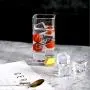 Square Glass Storage Bottle Chic Nordic jar Vogue Scandinavian Desk Storage Bottle Home Organizer Juice ice cream Container Glass Airtight Food Storage Containers