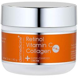 Vitamin C + Retinol + Collagen | Super Charged Anti-Aging Cream for Face | Pharmaceutical Grade Quality | Helps Smooth & Plump Fine Lines & Wrinkles & Brightens for Younger Skin | 2 oz / 60 g