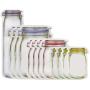 Aland 10/12Pcs Jar Shape Zipper Bag Reusable Snack Saver Food Sandwich Storage Pouch Food preservation Storage Bag Cookie Snack Childrens Food Supplement Zipper 10pcs