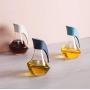 MZS Tec. Oil and Vinegar Glass Cruet Bottle Container Olive Oil Dispenser Clear Condiment Pots Seasoning Spice Storage Jar Bpa-Free Chef Professional