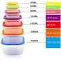 uirend Square Crisper Boxes - 7PCS Storage Jars Rainbow Coloured Plastic Tubs Microwave Freezer Box Ideal for Lunches and Meal Prep uirend Square Crisper Boxes - 7PCS Storage Jars Rainbow Coloured Plastic Tubs Microwave Freezer Box Ideal for Lunches and Meal Prep