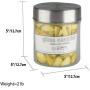 Home Basics Small 25 oz. Round Glass Canister Jar Container Fresh Sealed with Air-Tight Stainless-Steel Twist Top Lid for Kitchen Pantry Food Storage Organization, Clear