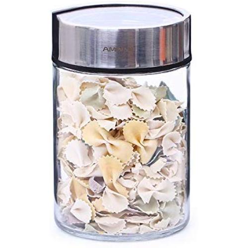 WANGLXST Airtight Food Storage Container, Storage Jar, Dried Fruit Bottle Good Sealing Heat-Resistant Borosilicate Glass Sealed Cans Sealed Bottle Box, Transparent