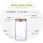 Glass Jar with Bamboo Lid Food Candy Storage Bottles Tea Container cup Sealing Violetta Mason Jars Kitchen Accessories,350ml