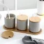Ensemble de bocaux de rangement pour épices en céramique, gris, 1 pièce – Nordic pour cuisine, sel et poivre. Ensemble de bocaux de rangement pour épices en céramique, gris, 1 pièce – Nordic pour cuisine, sel et poivre.
