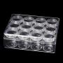 HEALLILY 1 PC 12 Grids Storage Box Set Dustproof Transparent Desktop Organizer Container Paint Medicine Jewelry Display Case