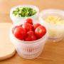 Apehuyuan 4 Pack 500ml Double layer Food Storage Containers with Lids Double drain storage box BPA-Free Reusable Plastic Food Container