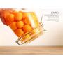 Kitchen Food Storage Jar Airtight Food Storage Storage Jar 5 Square Glass Spice Bottles Transparent Glass Lids Stainless Steel Buckle Airtight Food Storage Spice Container Set 1000ML