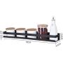 Spice Rack Wall Mount Single Stainless Steel Shelf Organizer Tray Holder With Protection Railing Herb Jar Container For Kitchen Pantry Bathrooms Cupboard Cabinet Storage (Size : 50cm)
