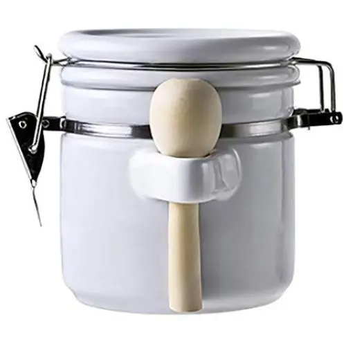 Keramische Mückentiegel mit Löffel (Farbe: Weiß, Größe: 650ml)