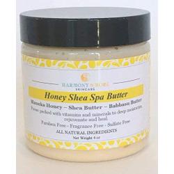 Best Honey Shea Spa Butter - Natural Moisturizing Cream – Shea Butter – Babassu Butter – Manuka Honey – Argan Oil – Almond Oil – Vitamin E and Vitamin C – Face Body Nourishing Treatment