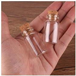 48pcs 224012.5mm 7ml Transparent Glass Spice Bottles Jars With Cork Stopper Wedding Favour Bottle DIY Craft